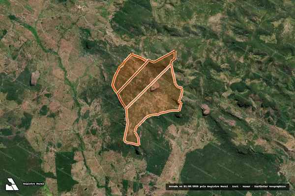 Imagem de satélite de FAZ. PARAISO/ LUA NOVA/ BOA VISTA em JACINTO - MG