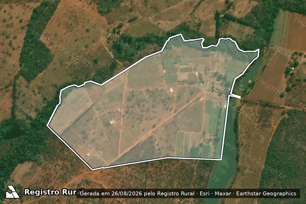 Imagem de satélite de FAZENDA OLHOS DÁGUA SIRIEMA P. BON em CURVELO - MG