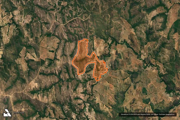 Imagem de satélite de FAZENDA BREJINHO DE BAIXO em INIMUTABA - MG