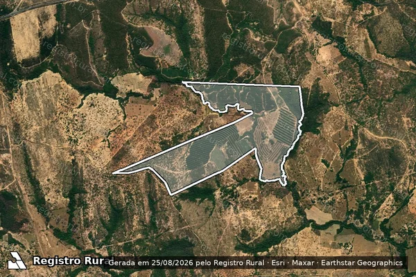 Imagem de satélite de FAZENDA FEIJAO COM ARROZ II em INIMUTABA - MG