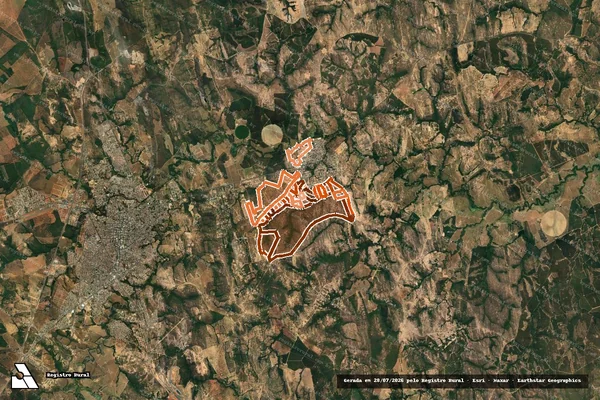 Imagem de satélite de Fazenda Cachoeira em INIMUTABA - MG