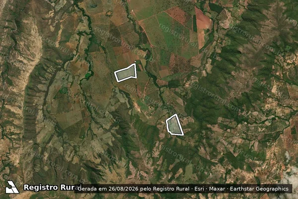 Imagem de satélite de FAZENDA MARAVILHA em LASSANCE - MG