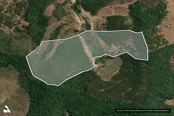 Imagem de satélite de CORREGO DO XAVIER E TRES BARRINHAS em PEÇANHA - MG