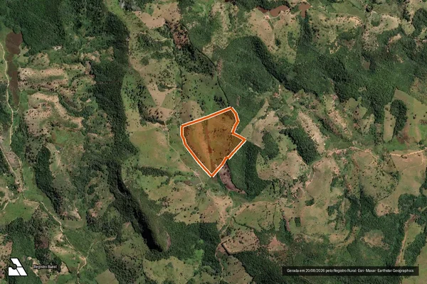 Imagem de satélite de Sitio Rancho Verde em ÁGUAS FORMOSAS - MG