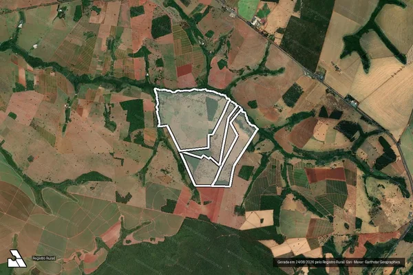 Imagem de satélite de Fazenda Corrego Do Cerrado em CANÁPOLIS - MG