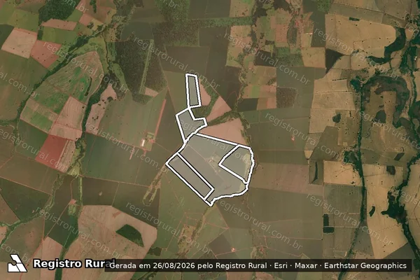 Imagem de satélite de Fazenda Santa Maria do Brumado em CAPINÓPOLIS - MG