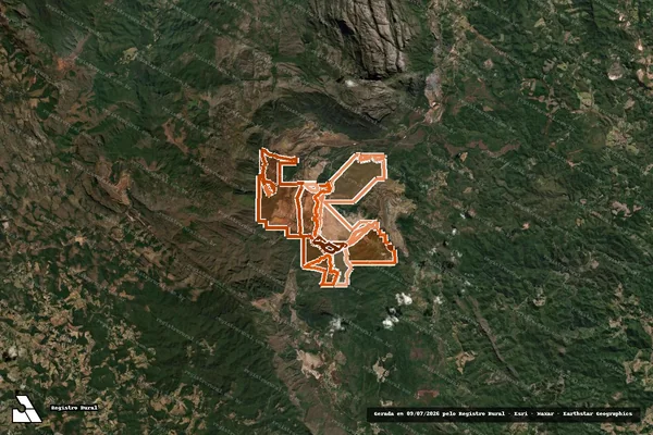 Imagem de satélite de FAZENDA SAMARCO E HORTO ALEGRIA em MARIANA - MG