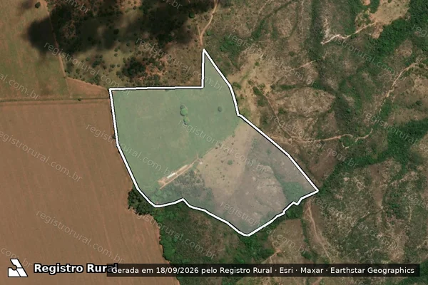 Imagem de satélite de FAZENDA SANTO INACIO em COROMANDEL - MG