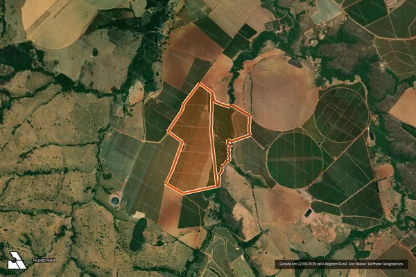 Imagem de satélite de Fazenda Monte Carmelo em ESTRELA DO SUL - MG