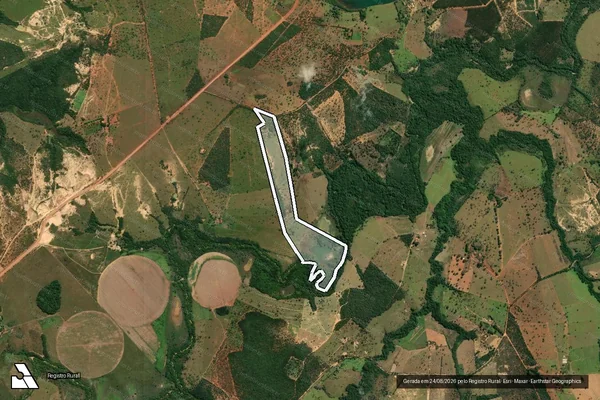 Imagem de satélite de FAZENDA SANTA FE em ABAETÉ - MG