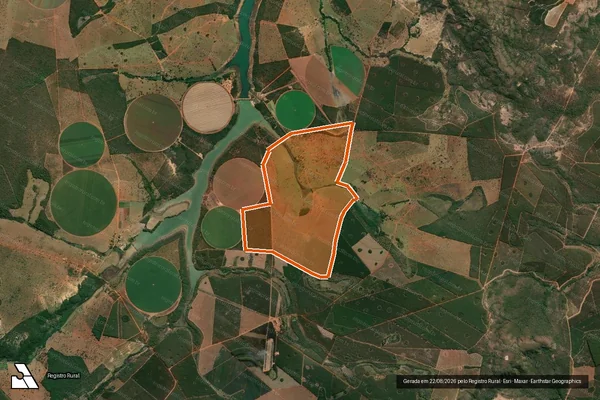 Imagem de satélite de FAZENDA NOSSA SENHORA APARECIDA em MORADA NOVA DE MINAS - MG