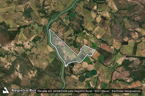 Imagem de satélite de Fazenda Santa Luzia/Buriti Comprid em POMPÉU - MG