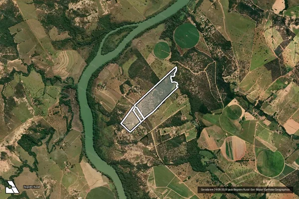 Imagem de satélite de Fazenda Buriti Comprido em POMPÉU - MG