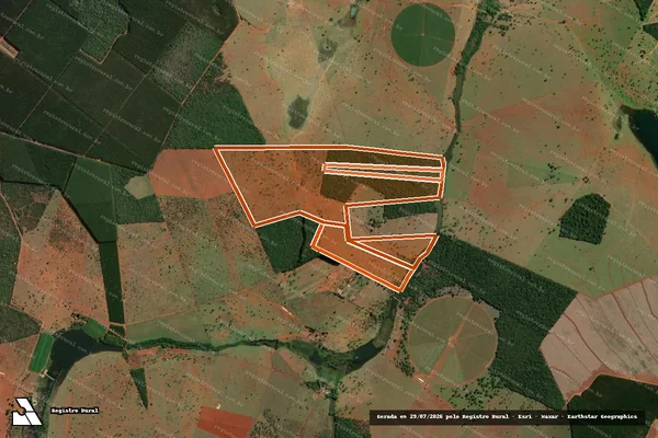 Imagem de satélite de Fazenda Buriti Do Cordovil em POMPÉU - MG