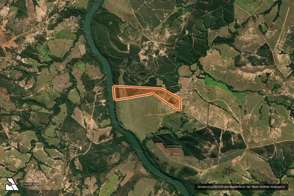 Imagem de satélite de Fazenda Caetitu em POMPÉU - MG