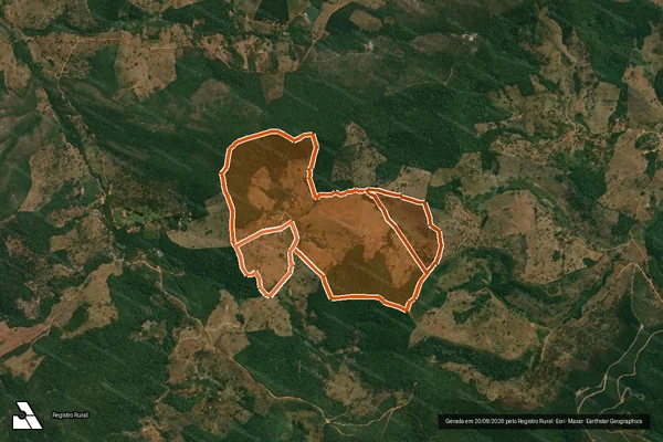 Imagem de satélite de Fazenda Bananal em RIO VERMELHO - MG