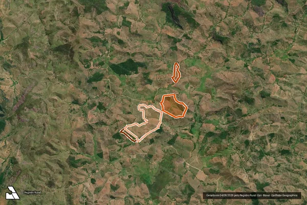 Imagem de satélite de FAZENDA SANTA BARBARA em MENDES PIMENTEL - MG