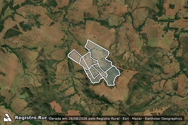 Imagem de satélite de FAZENDA BOM JARDIM em CAMPINA VERDE - MG