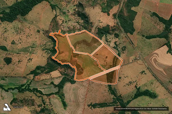 Imagem de satélite de FAZENDA CAMPO BELO E PEROBAS em CAMPINA VERDE - MG