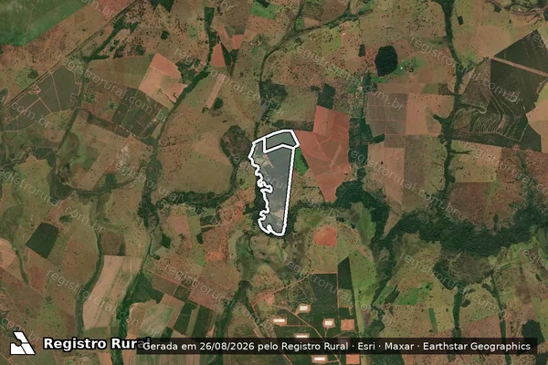 Imagem de satélite de Fazenda Rio Verde em CAMPINA VERDE - MG