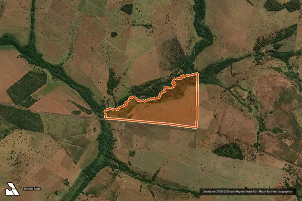 Imagem de satélite de FAZENDA PEROBAS TRAIARAS em CAMPINA VERDE - MG