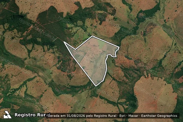 Imagem de satélite de FAZENDA D`MAURA em CAMPINA VERDE - MG