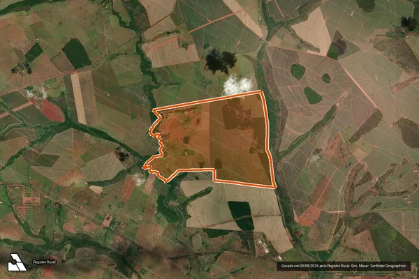 Imagem de satélite de Fazenda Bonito em CAMPINA VERDE - MG