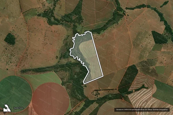 Imagem de satélite de FAZENDA PEROBAS - MARIA GORETTI em CAMPINA VERDE - MG