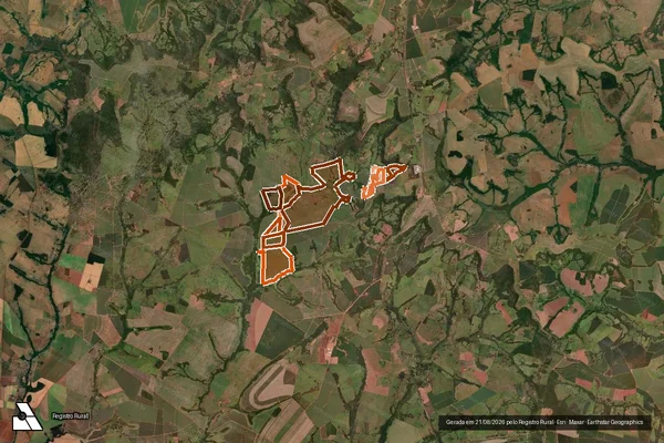 Imagem de satélite de Fazenda Panorama em FRUTAL - MG