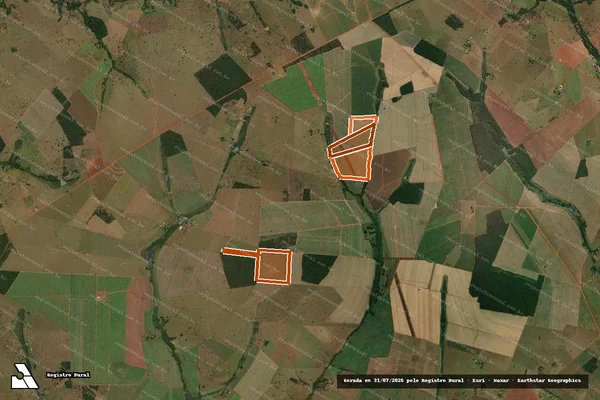 Imagem de satélite de Fazenda Santa Clara em ITAPAGIPE - MG