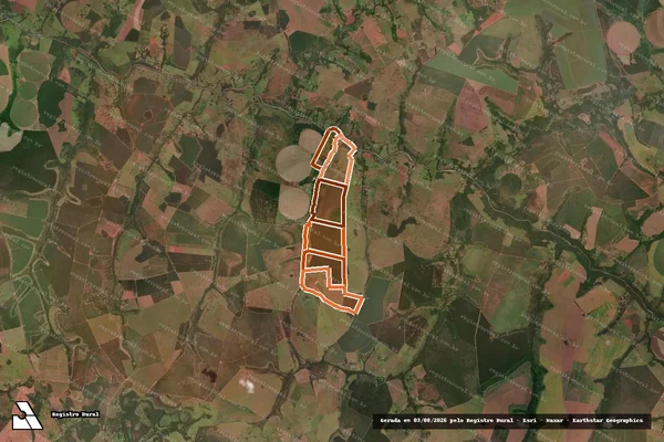 Imagem de satélite de FAZENDA NOVA JERUSALEM em PRATA - MG