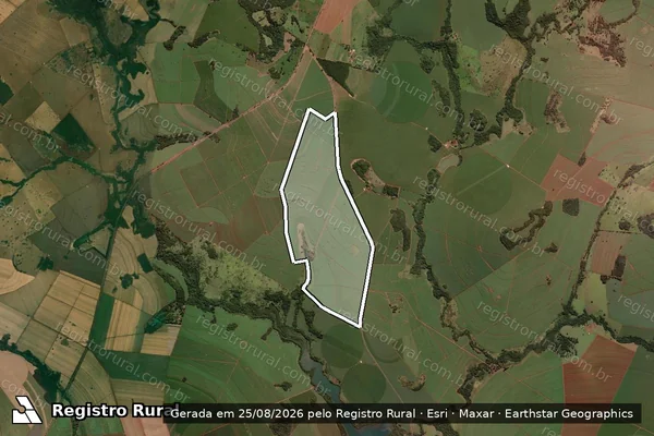 Imagem de satélite de Fazenda Buriti em ÁGUA COMPRIDA - MG