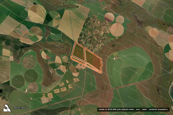 Imagem de satélite de Fazenda Palmeiras em UBERABA - MG