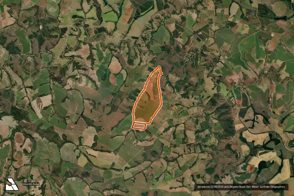 Imagem de satélite de FAZENDA OURO VERDE em IBIÁ - MG
