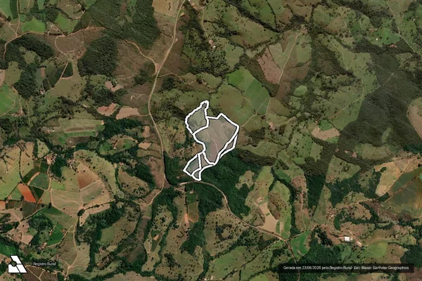Imagem de satélite de FAZENDA CAETÉ em PRATINHA - MG