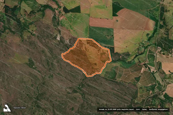 Imagem de satélite de FAZENDA SÃO VICENTE - CAPÃO DO MEL em SACRAMENTO - MG
