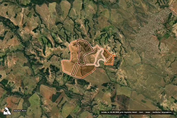 Imagem de satélite de Fazenda Agua Santa Patos em DORES DO INDAIÁ - MG