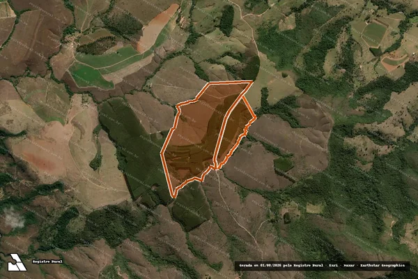 Imagem de satélite de FAZENDA MANTIBIO em MEDEIROS - MG
