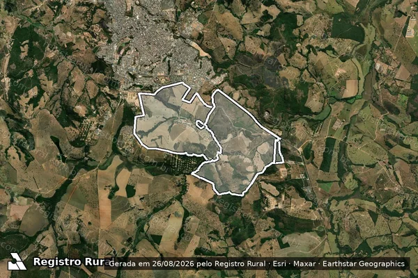Imagem de satélite de FAZENDA PAU DE OLEO em SANTO ANTÔNIO DO MONTE - MG