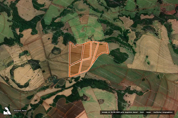 Imagem de satélite de Ponte Alta, Sto Inacio e Bebedouro em CONQUISTA - MG
