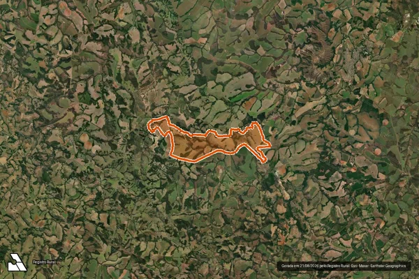 Imagem de satélite de Fazenda Sao Mateuzinho em IBIÁ - MG