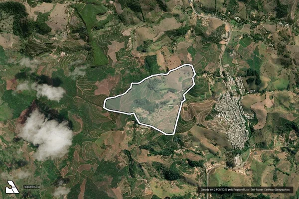 Imagem de satélite de FAZENDA CAPARAÓ em SANTA RITA DE MINAS - MG