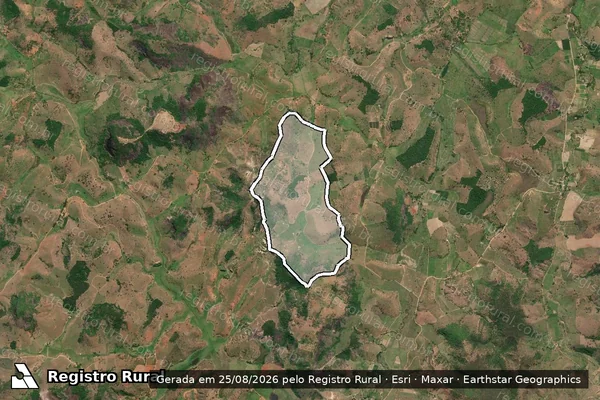 Imagem de satélite de FAZENDA VALA DA ONÇA em AIMORÉS - MG