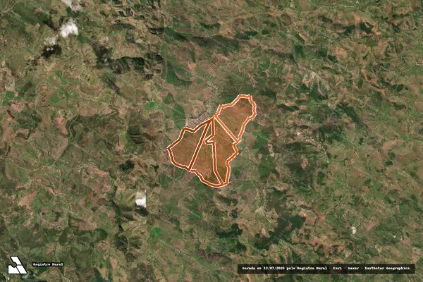 Imagem de satélite de FAZENDA PEDRA PRETA em SÃO GERALDO DO BAIXIO - MG
