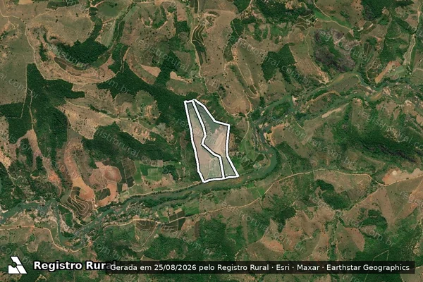 Imagem de satélite de Fazenda Santa Joana em ITUETA - MG