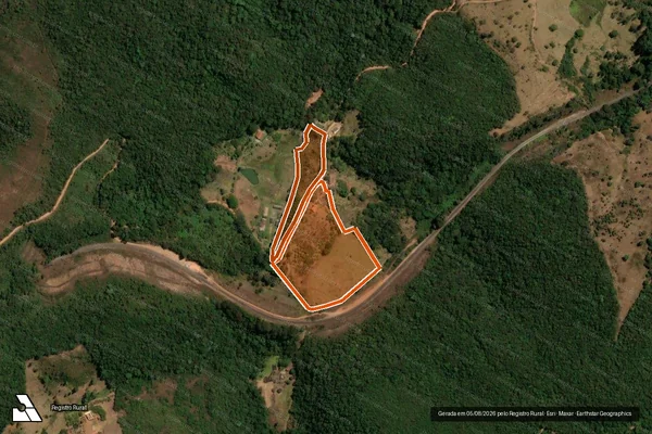 Imagem de satélite de SITIO SANTO AMARO em OURO PRETO - MG