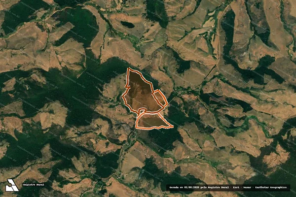 Imagem de satélite de Bom Retiro em DOM SILVÉRIO - MG