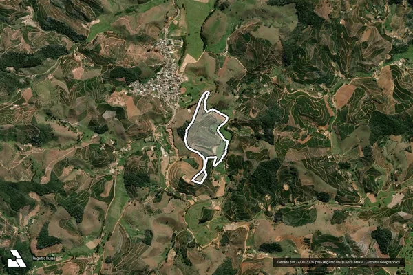 Imagem de satélite de Santa Cruz em CAIANA - MG