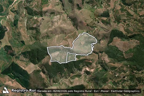 Imagem de satélite de SITIO CATETE em CAPARAÓ - MG