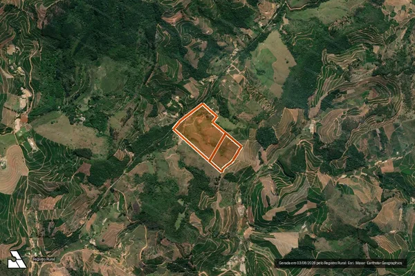 Imagem de satélite de Corrego Do Indaia em LAJINHA - MG